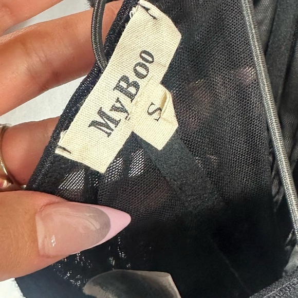 My Boo black corset mesh halter top size S - Picture 4 of 6